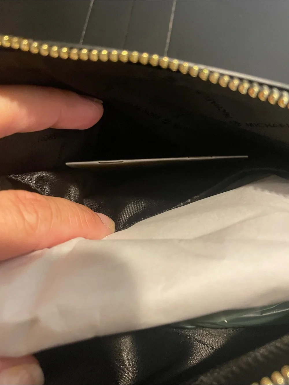 Michael Kors Black Crossbody with Gold Hardware